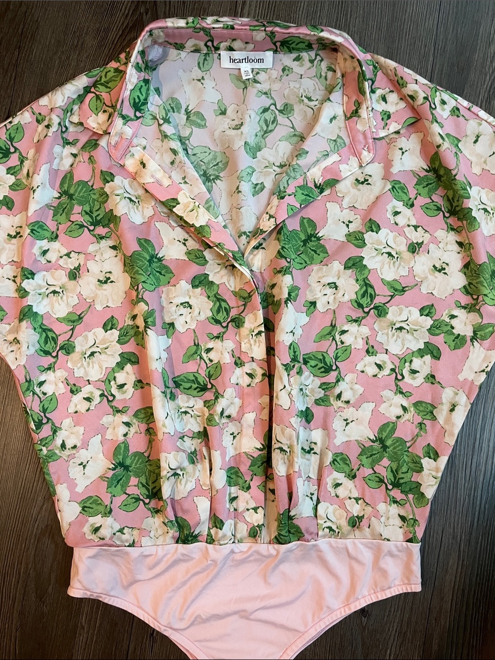 HEARTLOOM Floral Long-Sleeve Bodysuit